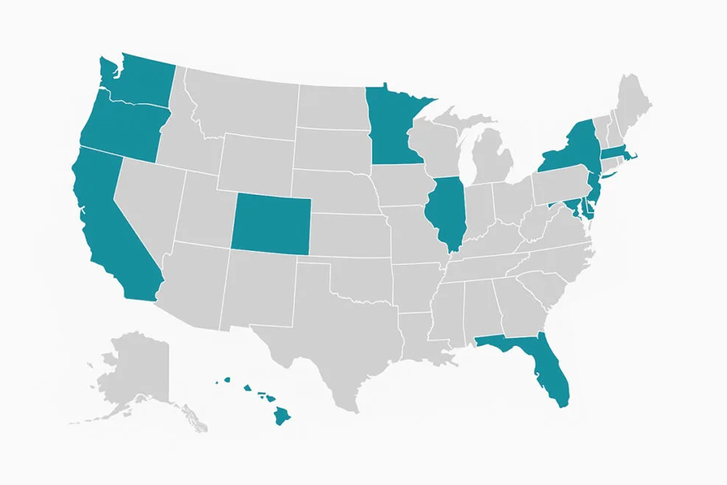 Map of State Plastics Policies in the United States