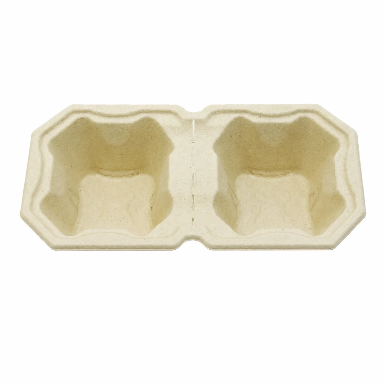 Premium Tearable 2-Cup Carrier Top View Top view of premium tearable 2-cup carrier