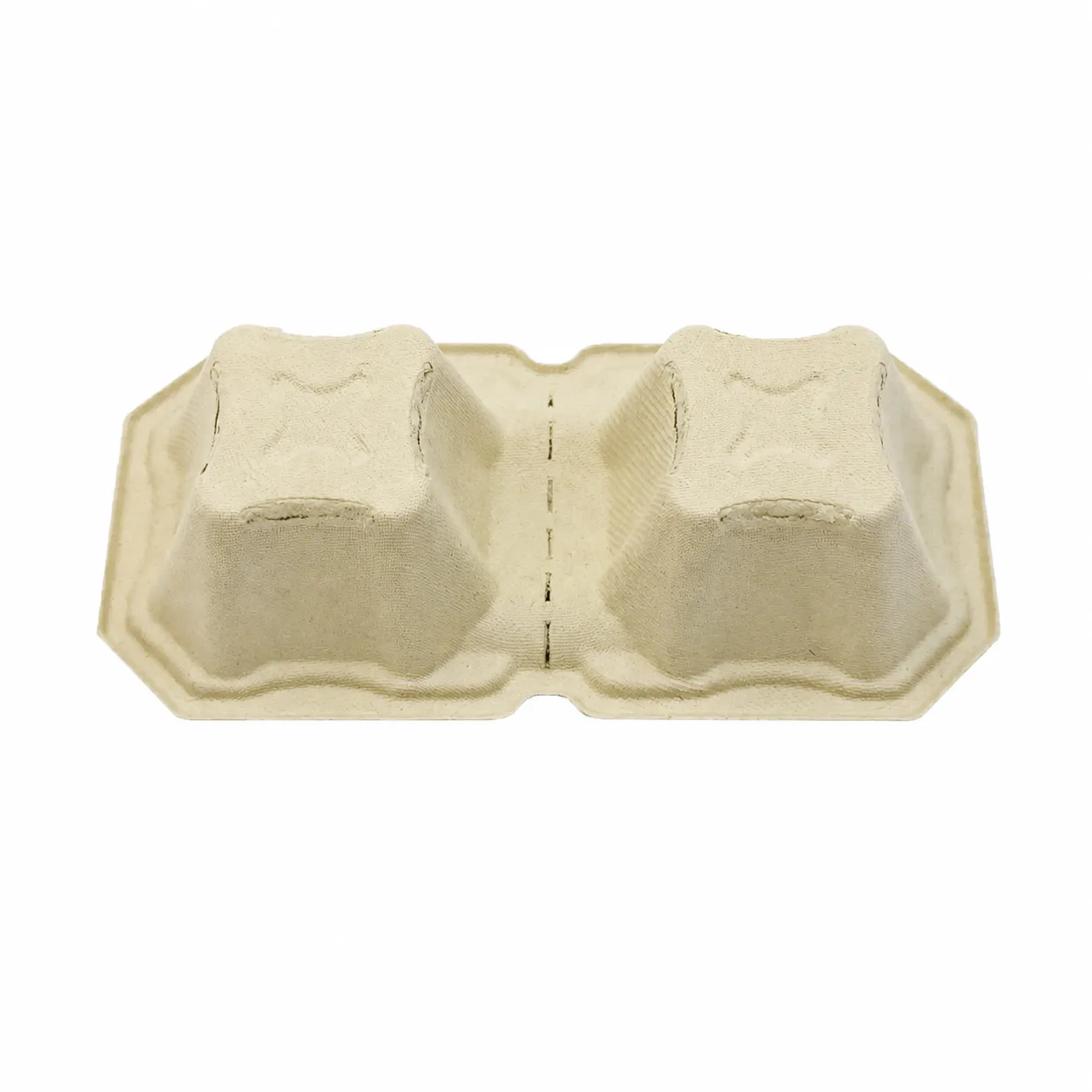 Premium Tearable 2-Cup Carrier Bottom View Bottom view of premium tearable 2-cup carrier