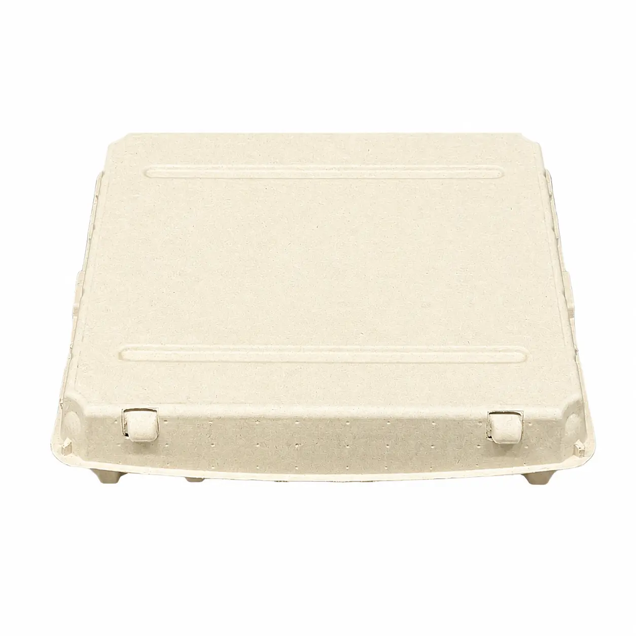 30-Count Molded Pulp Egg Carton Closed Front View Closed front view of 30-count molded pulp egg carton