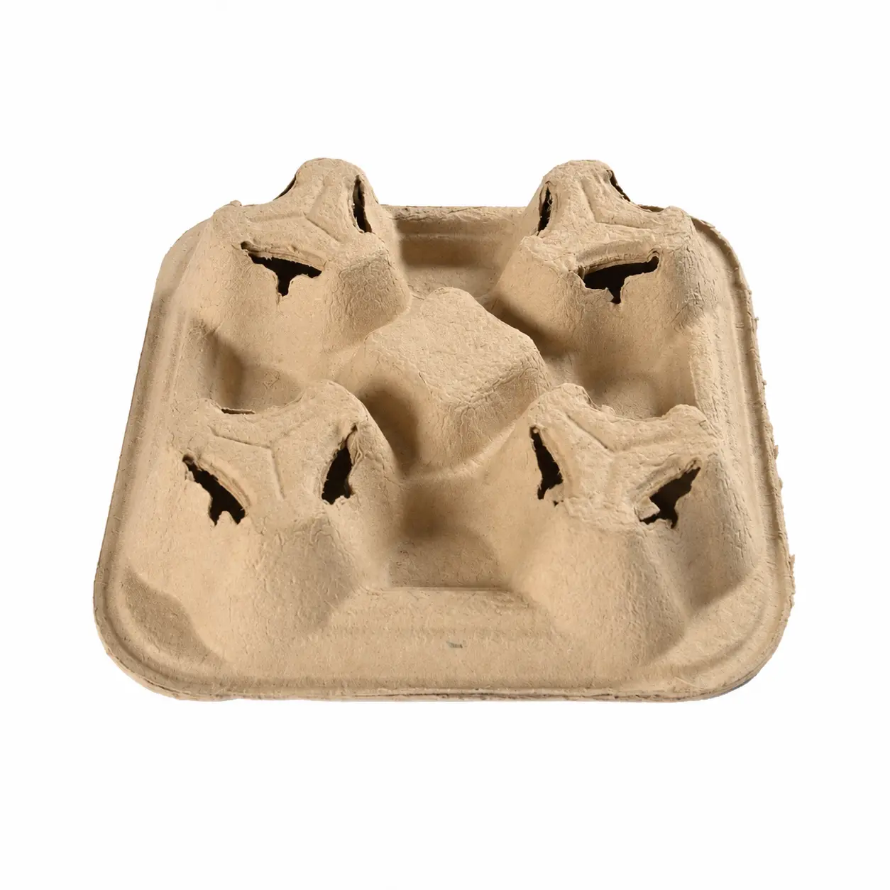 One-Piece 4-Cup Pulp Carrier Back View Back view of one-piece 4-cup pulp carrier
