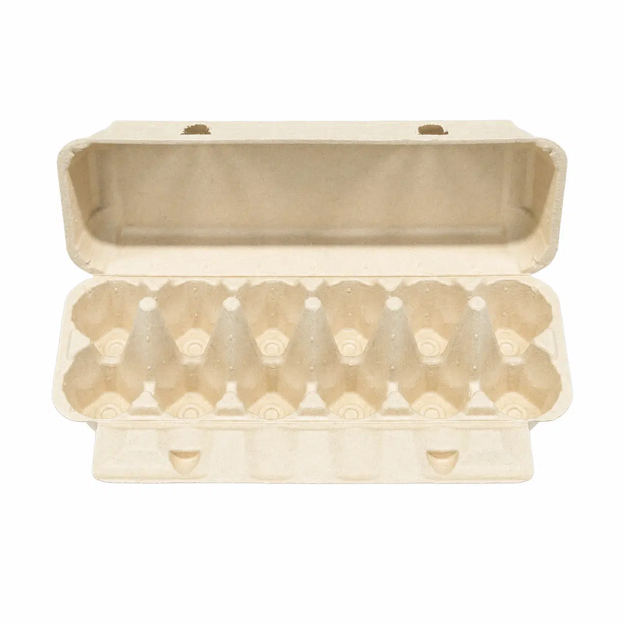 12-Count Molded Pulp Egg Carton Interior Structure Interior structure of 12-count molded pulp egg carton