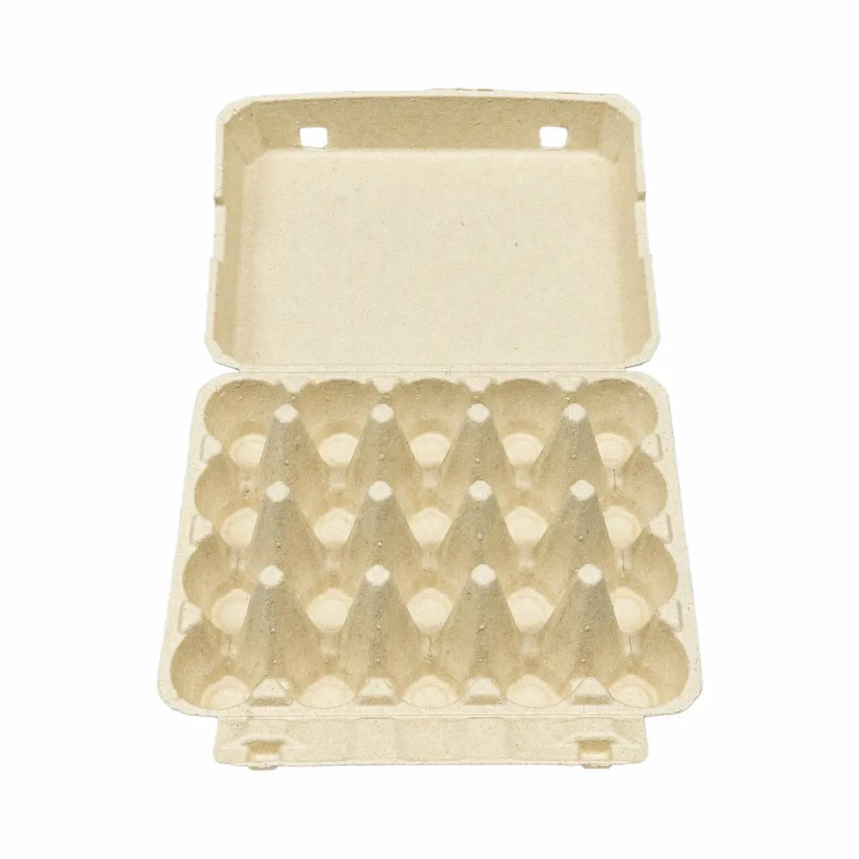 20-Count Molded Pulp Egg Carton Interior Structure Interior structure of 20-count molded pulp egg carton