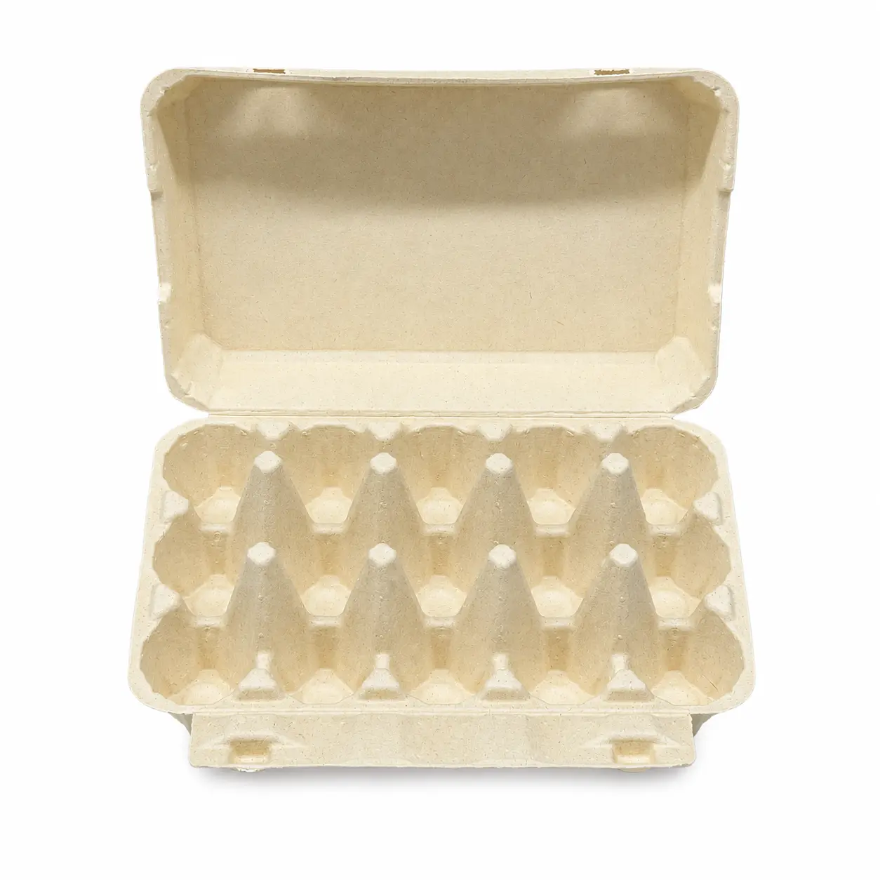 15-Count Molded Pulp Egg Carton Interior Structure Interior structure of 15-count molded pulp egg carton