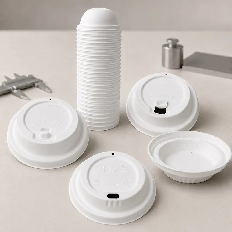 Dimensional and fit inspection during molded fiber cup lid production