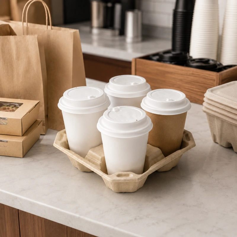 Premium drink carriers for delivery and catering services
