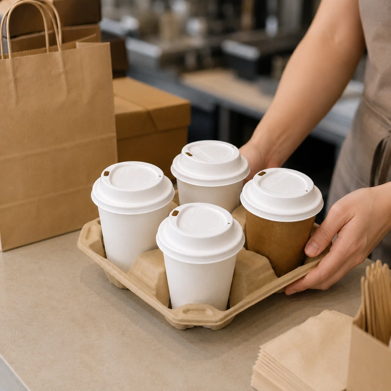 Premium drink carriers for restaurants and takeaway brands