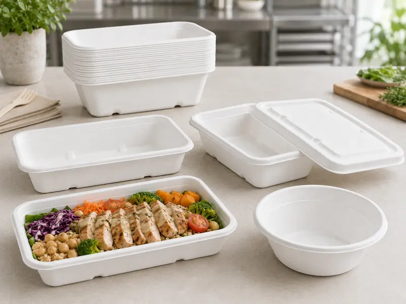 Molded pulp drink carriers for compostable coffee cup packaging