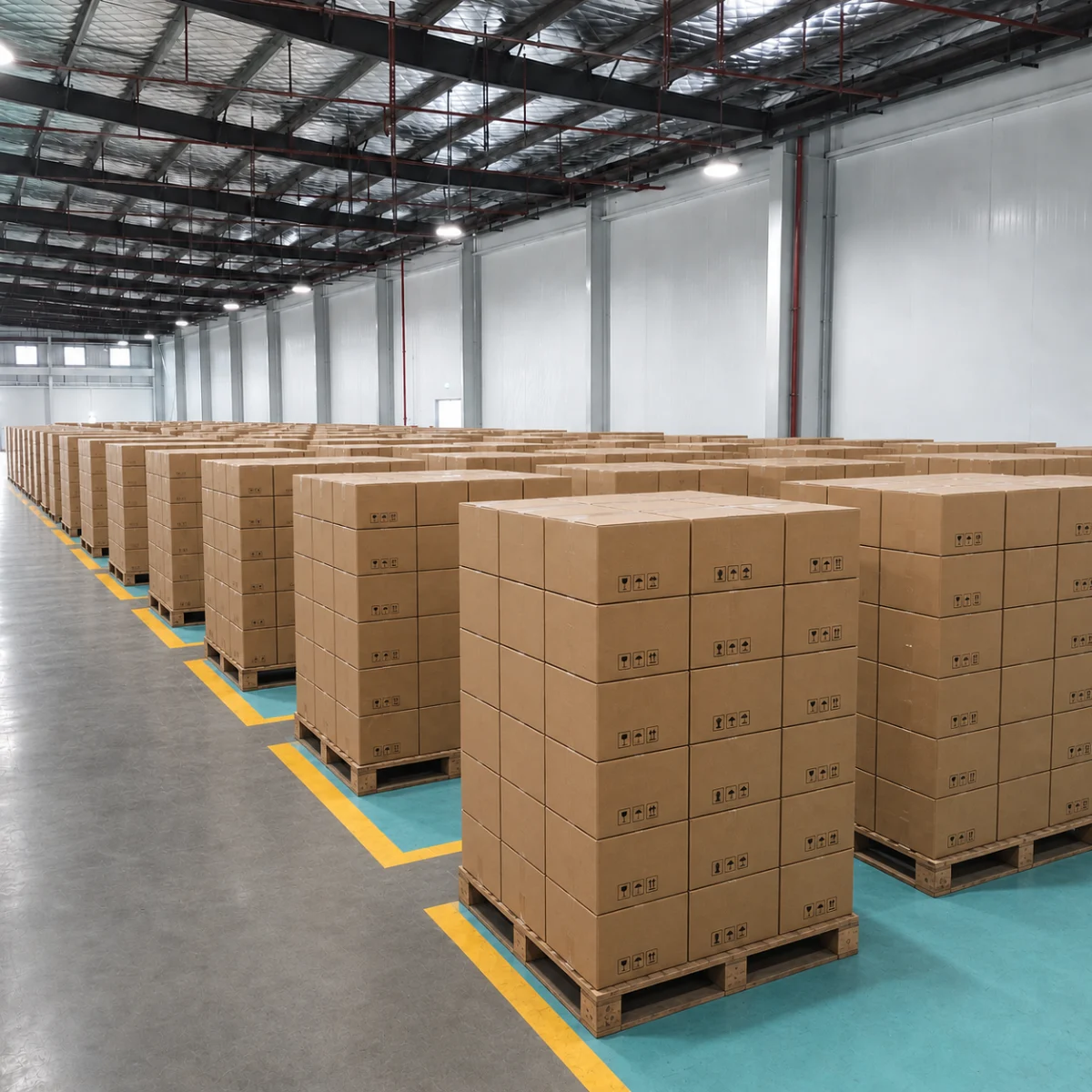 Molded pulp food containers prepared for export packing and bulk supply